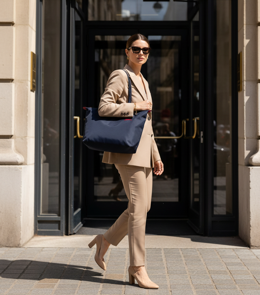 Navy Bolso Tote